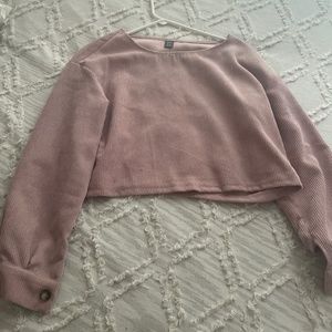 Pink cordoroy top